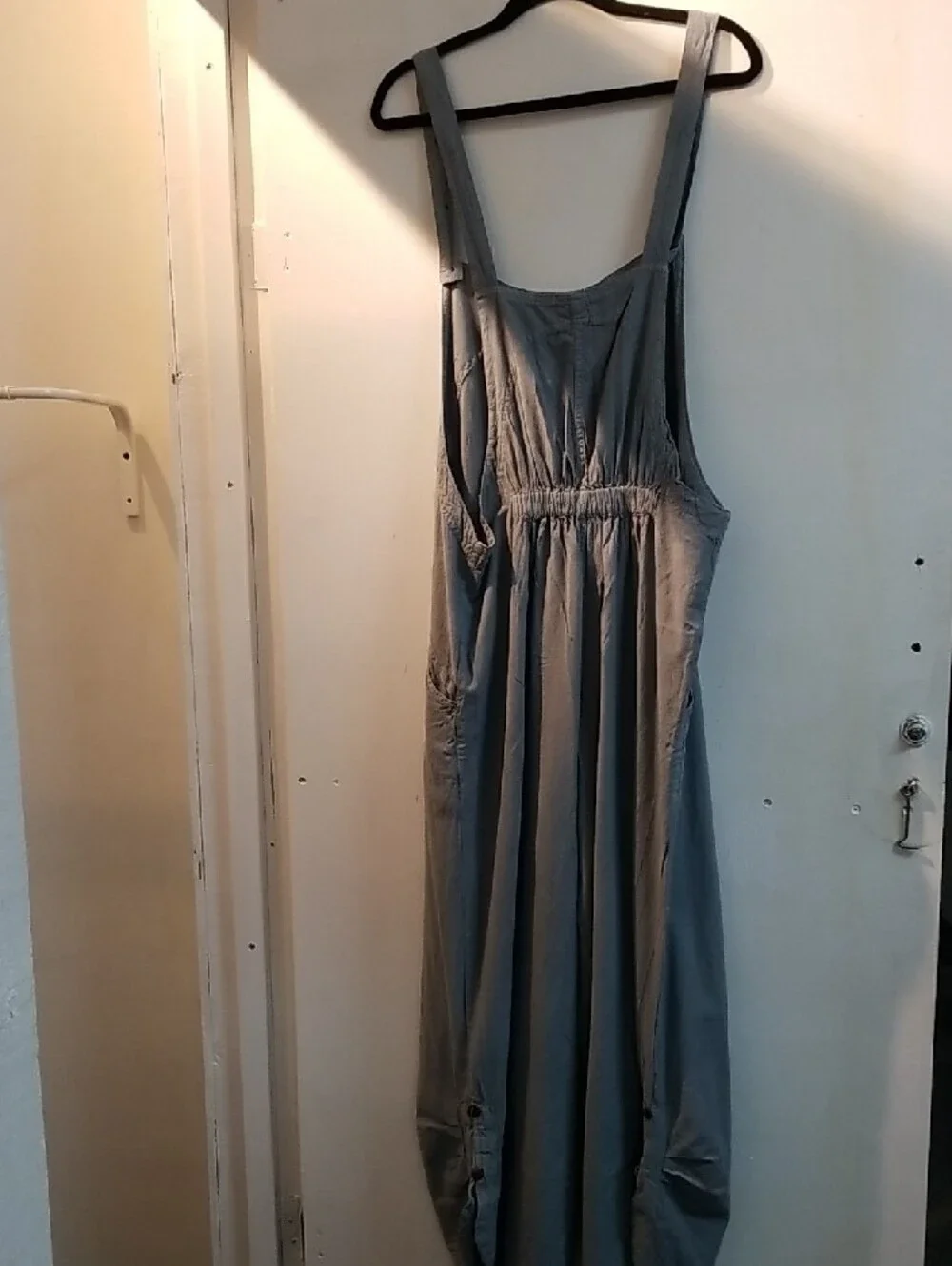 Casual Gray Wide-Leg Overall Jumpsuit - Picture 7 of 8